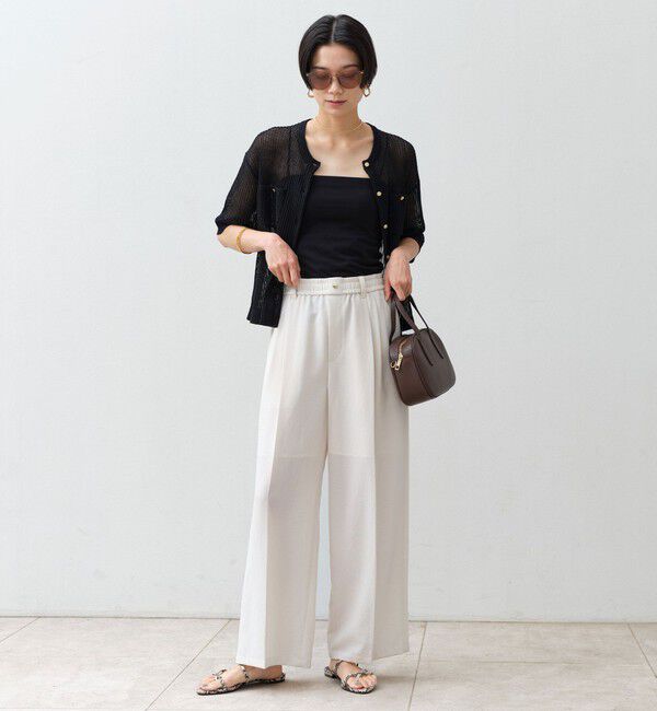 UNITED ARROWS green label relaxing「ドライクロス ニーハイワイド オフホワイト マシンウォッシャブル  通気性」|その他|