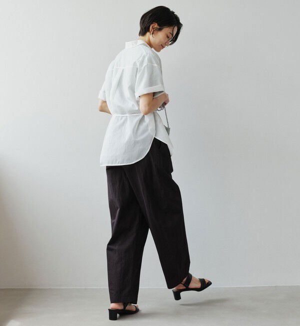 UNITED ARROWS green label relaxing「［size SHORTあり］リボンハイウエストシャツ」|シャツ・ブラウス|