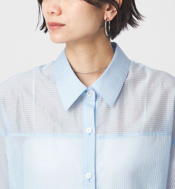 UNITED ARROWS green label relaxing「［size SHORTあり］リボンハイウエストシャツ」|シャツ・ブラウス|