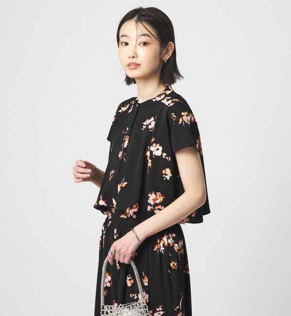 UNITED ARROWS green label relaxing「フラワー ヨーク フレア ブラウス マシンウォッシャブル・接触冷感」|シャツ・ブラウス|