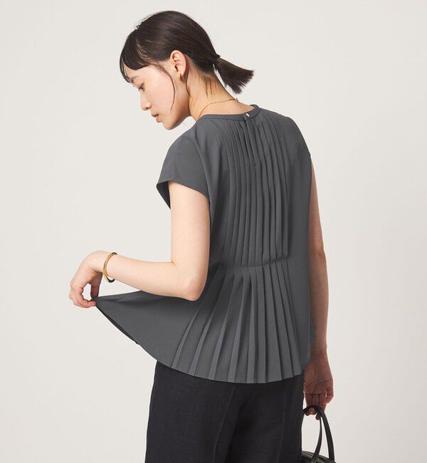 UNITED ARROWS green label relaxing「プリーツ キリカエ フレンチスリーブ ブラウス」|シャツ・ブラウス|