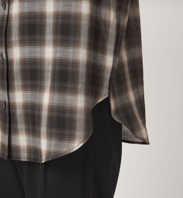 UNITED ARROWS green label relaxing「［size SHORTあり］シアー チェック シャツ」|シャツ・ブラウス|