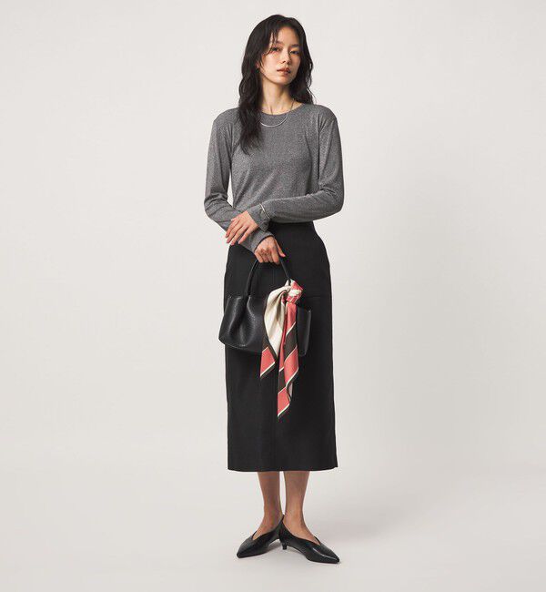 UNITED ARROWS green label relaxing「シャイニーラメ クルーネック ロングスリーブ カットソー」|Tシャツ・カットソー|