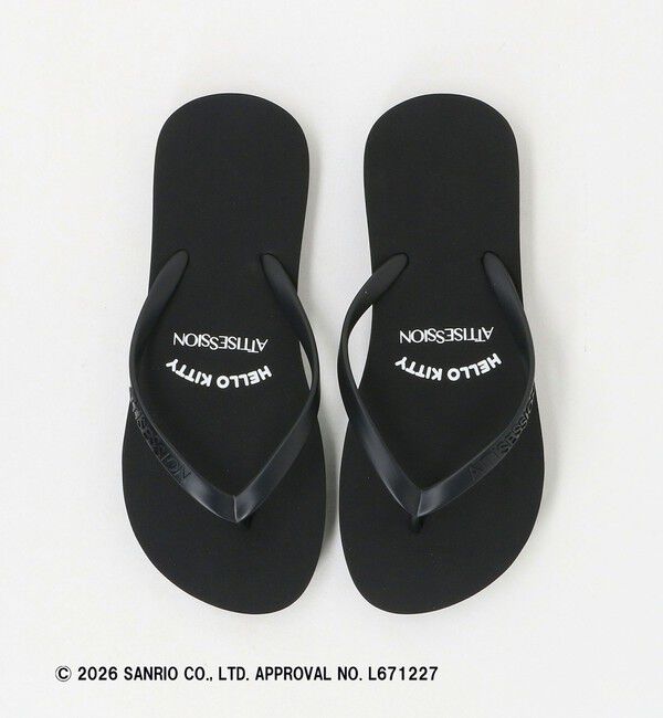 ATTISESSION「＜HELLO KITTY&times;ATTISESSION＞ビーチ サンダル」|サンダル|BLACK