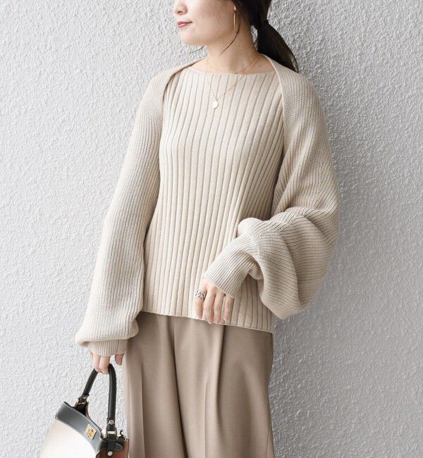SHIPS for women「*〈手洗い可能〉リブニット&times;カーディガン◇」|カーディガン|