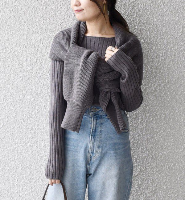 SHIPS for women「*〈手洗い可能〉リブニット&times;カーディガン◇」|カーディガン|