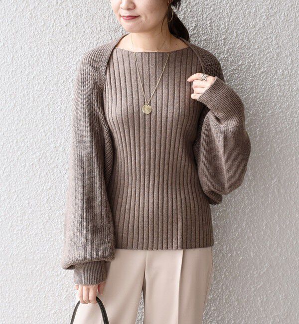 SHIPS for women「*〈手洗い可能〉リブニット&times;カーディガン◇」|カーディガン|