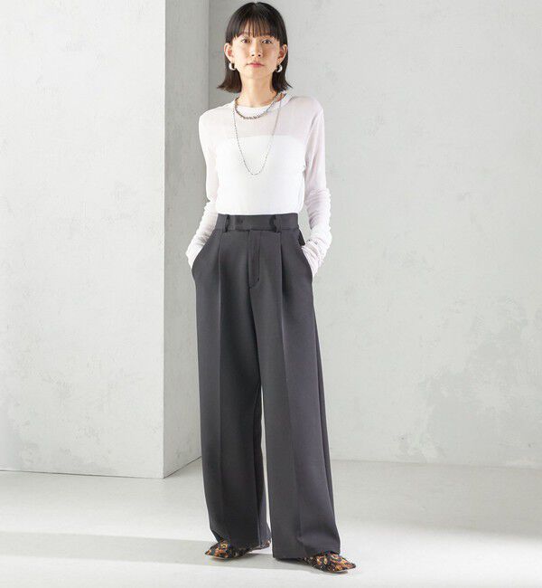 SHIPS for women「s.oyamadaコラボ:〈手洗い可能〉シアー テレコ ロング スリーブ TEE」|Tシャツ・カットソー|