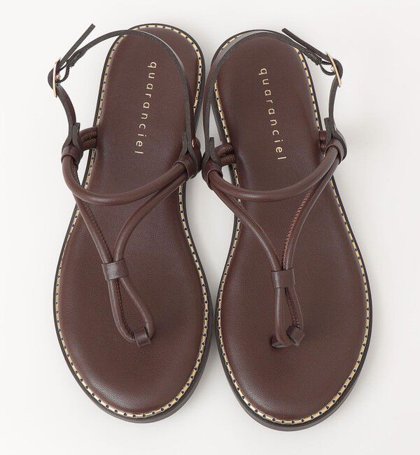 quaranciel「quaranciel: トング ストラップ フラット サンダル」|サンダル|