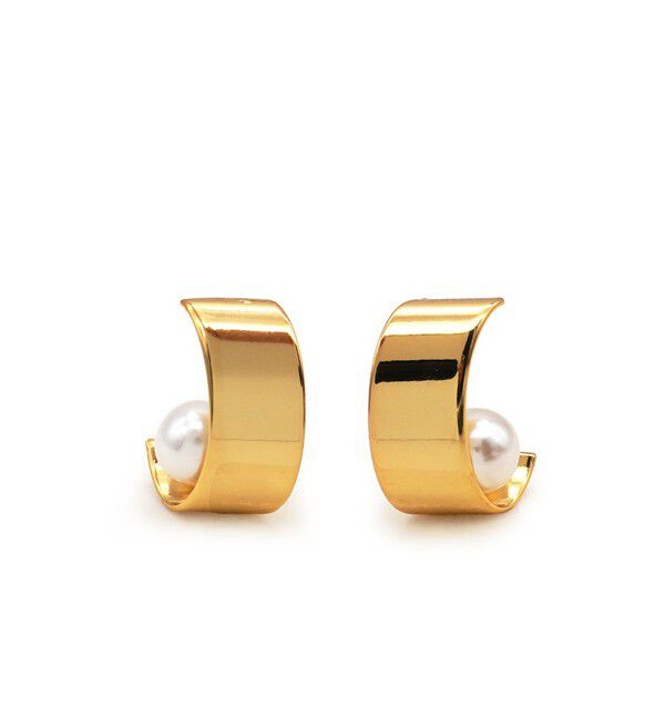 TOMORROWLAND GOODS「【別注】januka ハーフフープ パールピアス」|ピアス|