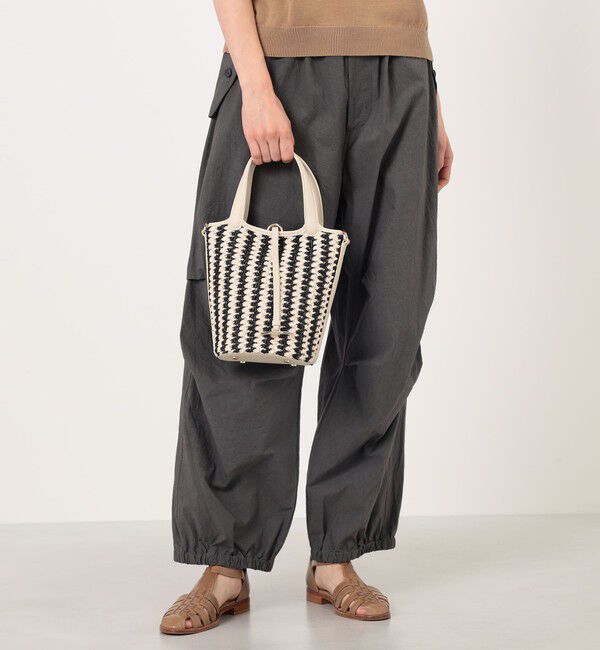 TOMORROWLAND GOODS「ATELIER TOMORROW LOTUS STRIPE ハンドバッグ　」|かごバッグ|