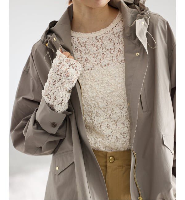 IENA「《一部カラーWEB限定/追加3》Flowerストレッチレースプルオーバー」|Tシャツ・カットソー|