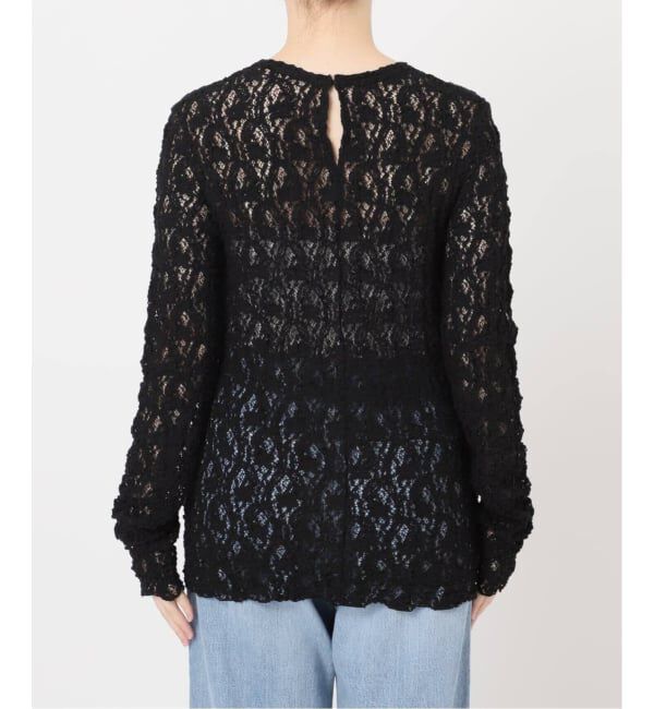 IENA「《一部カラーWEB限定/追加3》Flowerストレッチレースプルオーバー」|Tシャツ・カットソー|