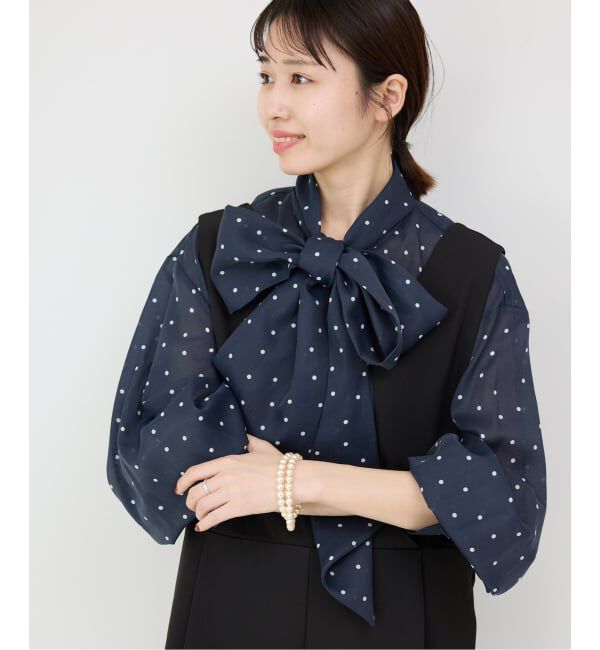 SLOBE IENA「《WEB限定/追加》ボウタイブラウス」|シャツ・ブラウス|