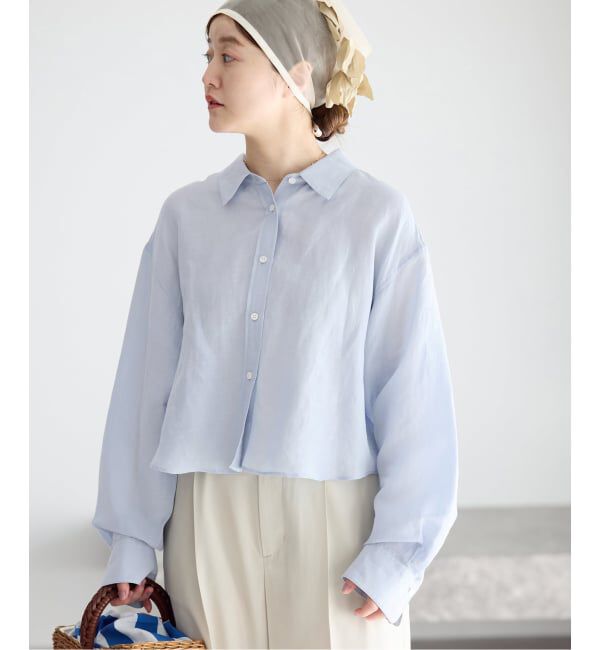 IENA「《新色/WEB限定/追加3》ラミーリヨセルショートシャツ」|シャツ・ブラウス|