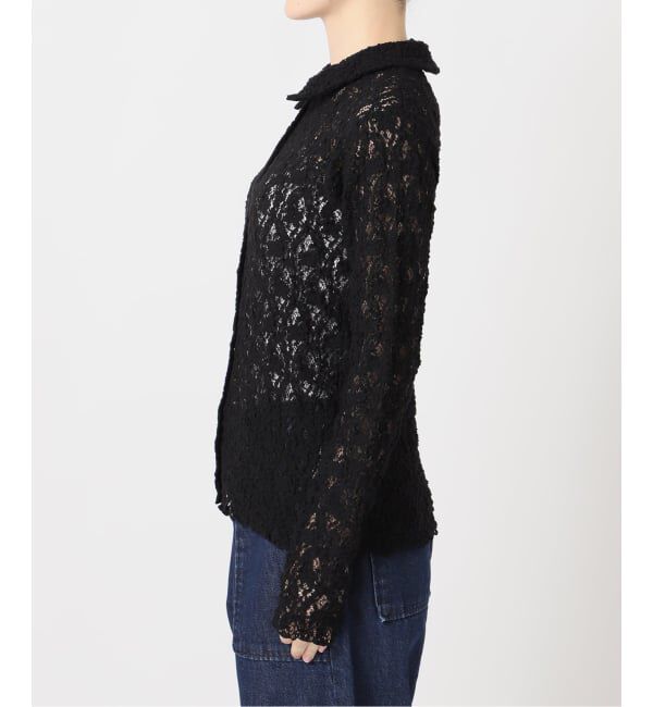 IENA「Flowerストレッチレース ポロシャツ」|Tシャツ・カットソー|