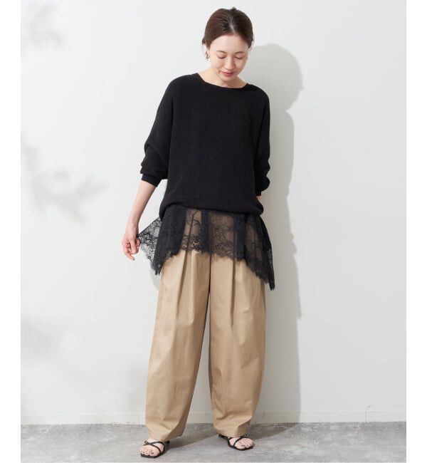 SLOBE IENA「《追加5》レースコンビカットソー」|Tシャツ・カットソー|