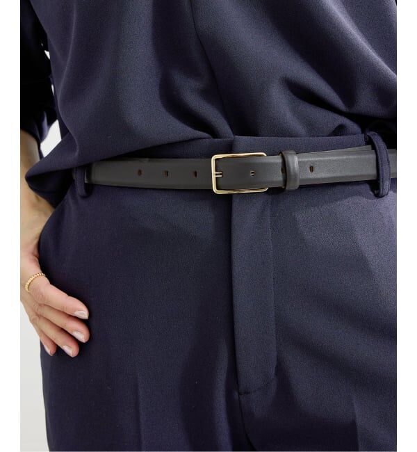 IENA「MANUELA/マヌエラ LEATHER BELT ベルト MN25S 005NA」|ベルト|ブラック