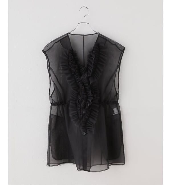 IENA「MARGE/マージ TULLE GILET ジレ 1011-0102-632」|その他|ブラック