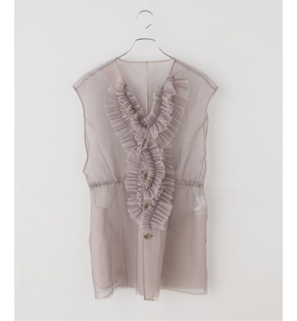 IENA「MARGE/マージ TULLE GILET ジレ 1011-0102-632」|その他|グレーA