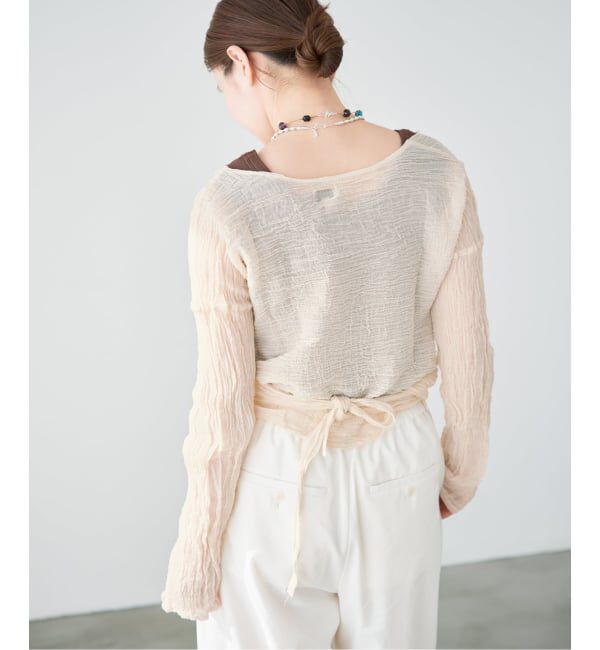 IENA「LES ATELIERS FRANCAIS DE CONFECTION Cache Coeur PE26JPCACHE」|シャツ・ブラウス|ナチュラル