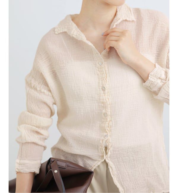 IENA「LES ATELIERS FRANCAIS DE CONFECTION Blouse Desert PE26BLDESERTGDC」|シャツ・ブラウス|ナチュラル