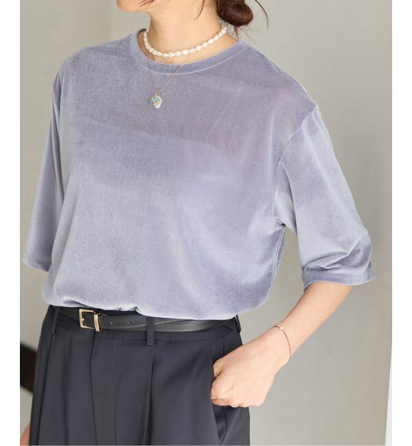 IENA「シアーベロアTシャツ」|Tシャツ・カットソー|