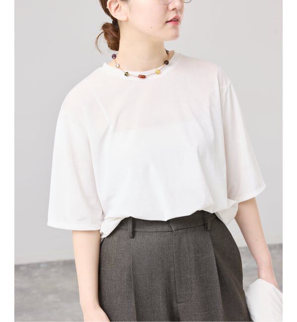 IENA「シアーベロアTシャツ」|Tシャツ・カットソー|ホワイト
