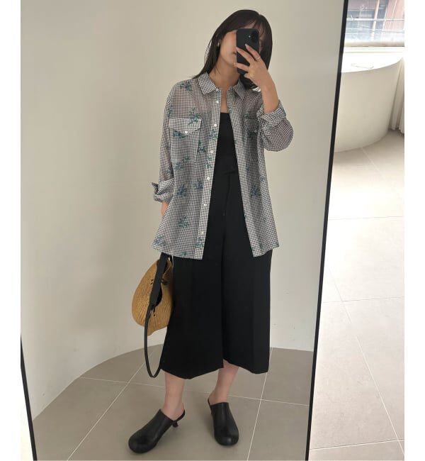 SLOBE IENA「《WEB限定/追加》Margaux Dereume &times; SLOBE cotton silk mix シャツ」|シャツ・ブラウス|