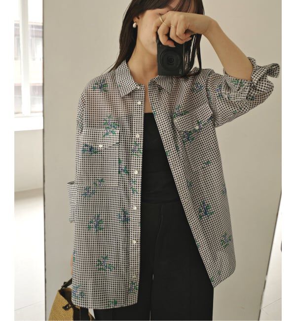 SLOBE IENA「《WEB限定/追加》Margaux Dereume &times; SLOBE cotton silk mix シャツ」|シャツ・ブラウス|