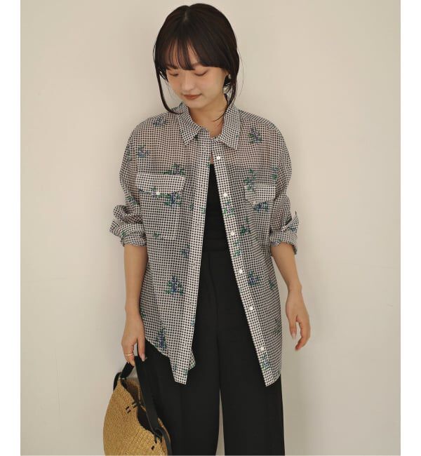 SLOBE IENA「《WEB限定/追加》Margaux Dereume &times; SLOBE cotton silk mix シャツ」|シャツ・ブラウス|