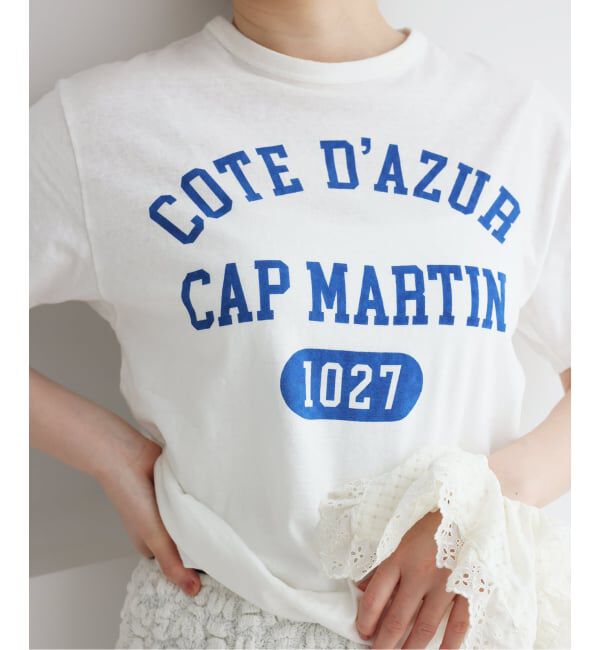 IENA「BLACK COTE D'AZUR ロゴTシャツ」|Tシャツ・カットソー|