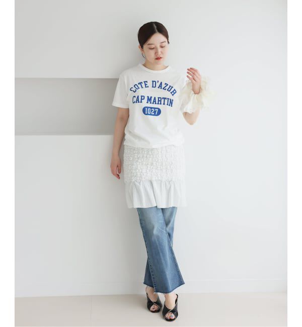 IENA「BLACK COTE D'AZUR ロゴTシャツ」|Tシャツ・カットソー|