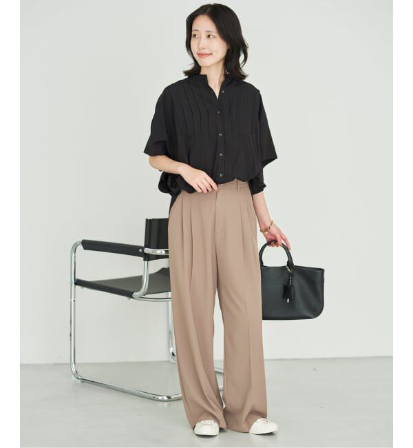 SLOBE IENA「《WEB・一部店舗限定》ピンタックスピンドルブラウス」|シャツ・ブラウス|