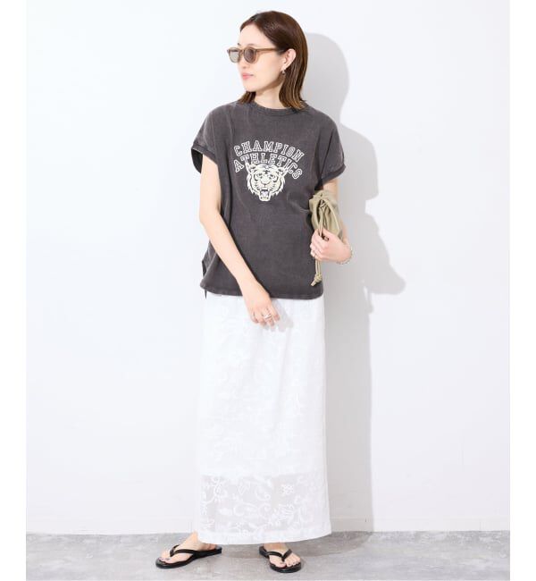 SLOBE IENA「Champion/チャンピオン SLOBE別注 フレンチスリーブロゴTシャツ」|Tシャツ・カットソー|