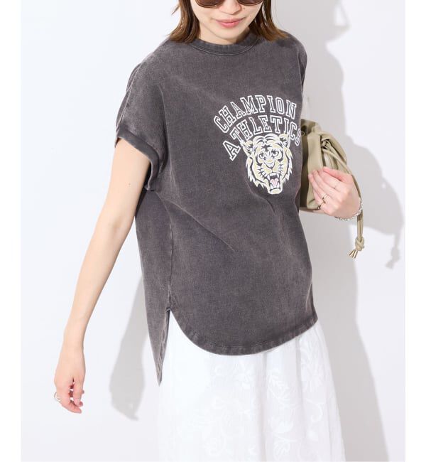 SLOBE IENA「Champion/チャンピオン SLOBE別注 フレンチスリーブロゴTシャツ」|Tシャツ・カットソー|