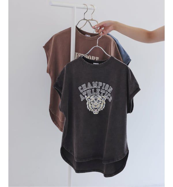 SLOBE IENA「Champion/チャンピオン SLOBE別注 フレンチスリーブロゴTシャツ」|Tシャツ・カットソー|
