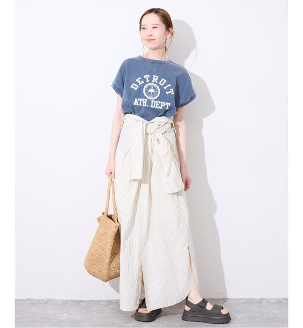 SLOBE IENA「Champion/チャンピオン SLOBE別注 フレンチスリーブロゴTシャツ」|Tシャツ・カットソー|
