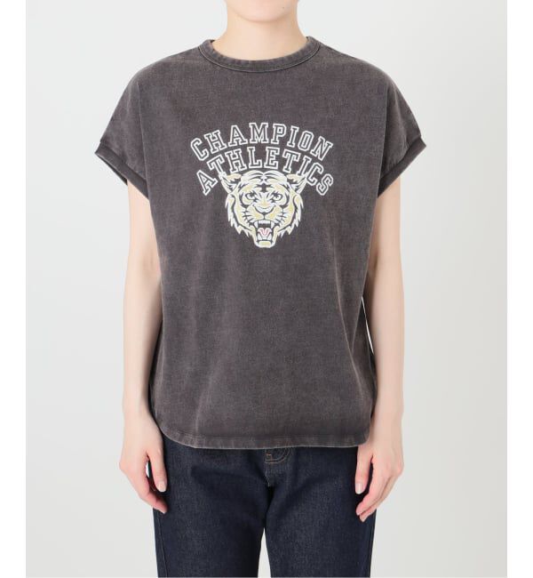 SLOBE IENA「Champion/チャンピオン SLOBE別注 フレンチスリーブロゴTシャツ」|Tシャツ・カットソー|