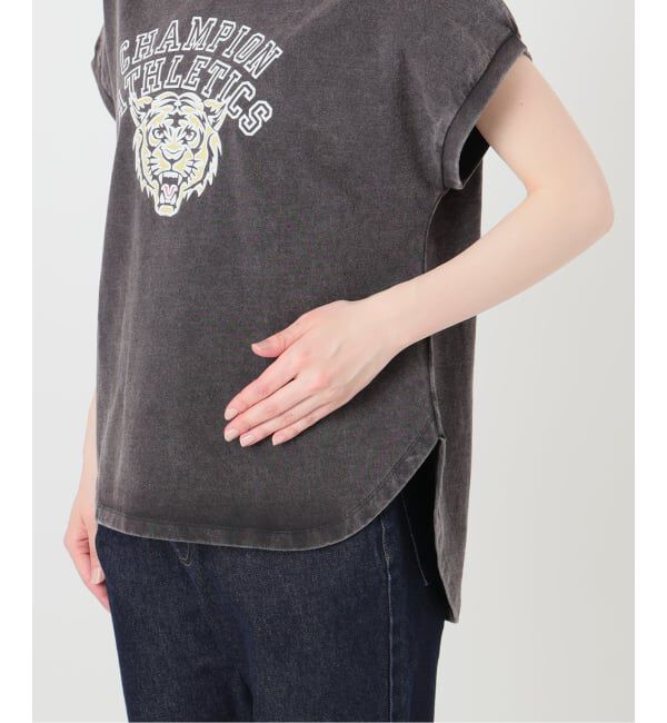 SLOBE IENA「Champion/チャンピオン SLOBE別注 フレンチスリーブロゴTシャツ」|Tシャツ・カットソー|