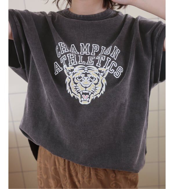 SLOBE IENA「Champion/チャンピオン SLOBE別注 フレンチスリーブロゴTシャツ」|Tシャツ・カットソー|