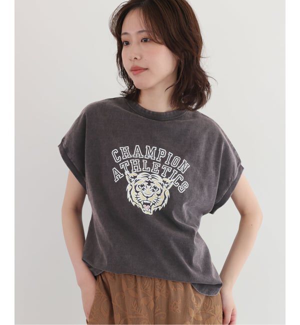 SLOBE IENA「Champion/チャンピオン SLOBE別注 フレンチスリーブロゴTシャツ」|Tシャツ・カットソー|