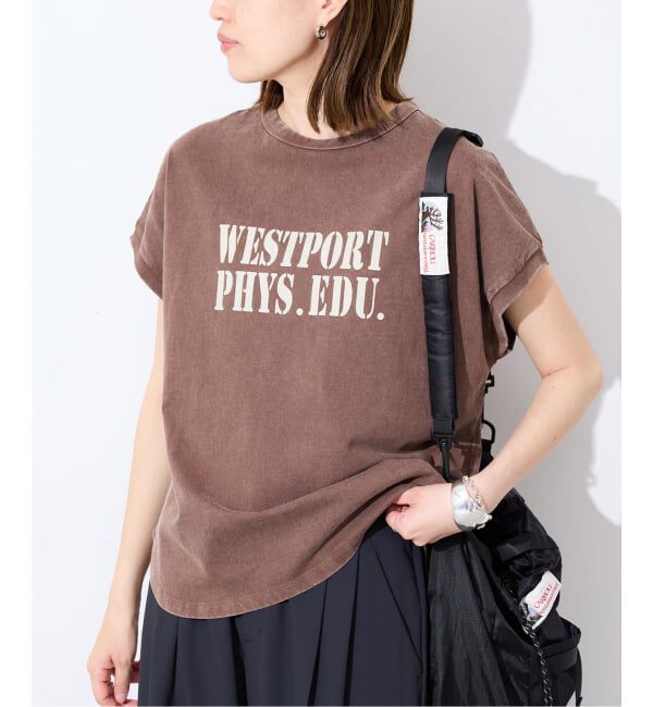 SLOBE IENA「Champion/チャンピオン SLOBE別注 フレンチスリーブロゴTシャツ」|Tシャツ・カットソー|ブラウン