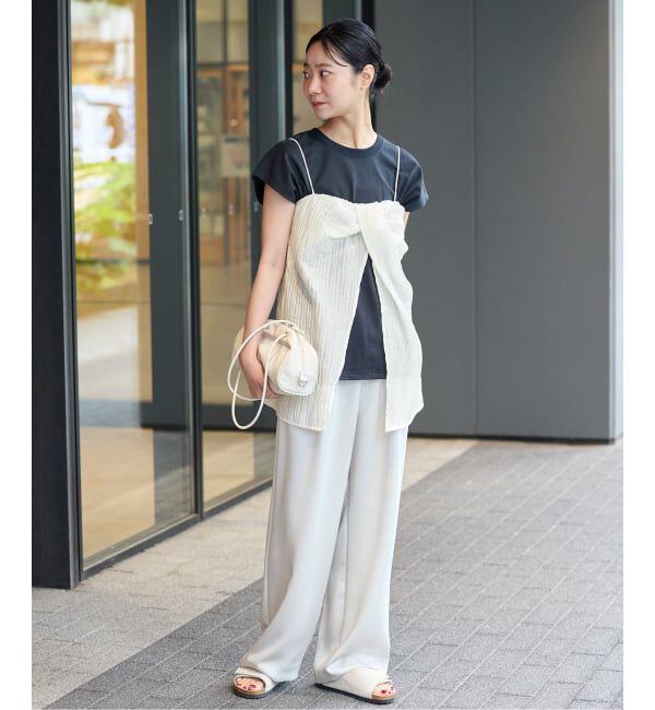 IENA「ESTHE/エステ Twist Front Pleated Cami Top ブラウス 162-3076A」|シャツ・ブラウス|