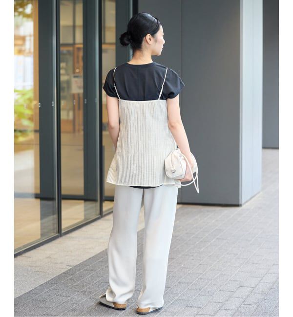 IENA「ESTHE/エステ Twist Front Pleated Cami Top ブラウス 162-3076A」|シャツ・ブラウス|