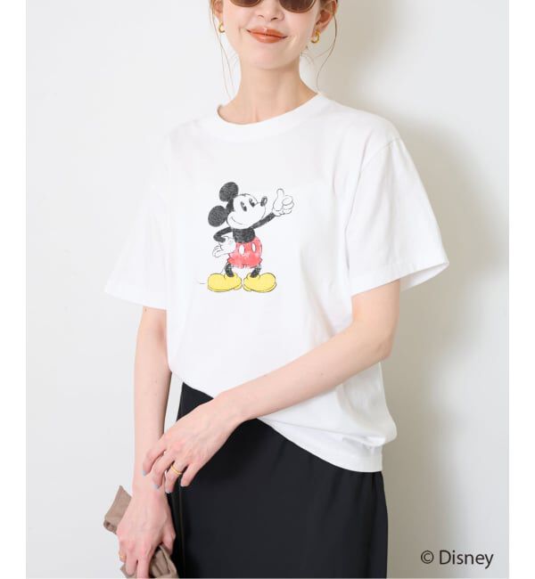 SLOBE IENA「+81BRANCA/ハチイチブランカ SLOBE別注 ミッキー Tシャツ1」|Tシャツ・カットソー|