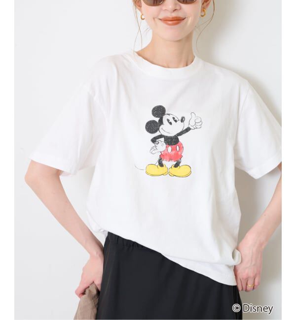 SLOBE IENA「+81BRANCA/ハチイチブランカ SLOBE別注 ミッキー Tシャツ1」|Tシャツ・カットソー|ホワイト