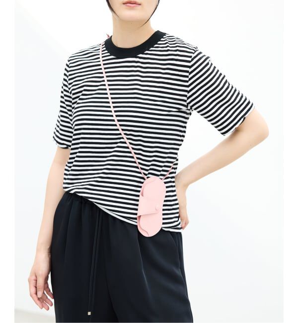 IENA「《WEB限定追加》ATON/エイトン FRESCA SINGLE JERSEY Tシャツ」|Tシャツ・カットソー|ブラック A
