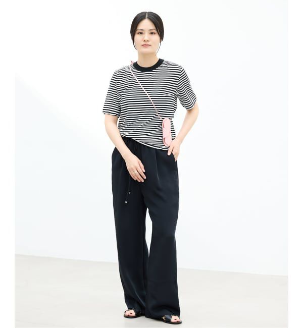 IENA「《WEB限定追加》ATON/エイトン FRESCA SINGLE JERSEY Tシャツ」|Tシャツ・カットソー|