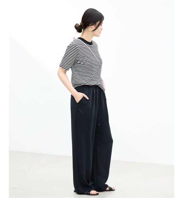 IENA「《WEB限定追加》ATON/エイトン FRESCA SINGLE JERSEY Tシャツ」|Tシャツ・カットソー|